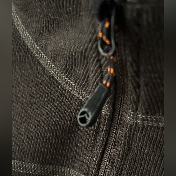 Lowe Alpine Women's Brown Quarter Zip Wool Blend Polartec Active Sweater Medium - Picture 4 of 14